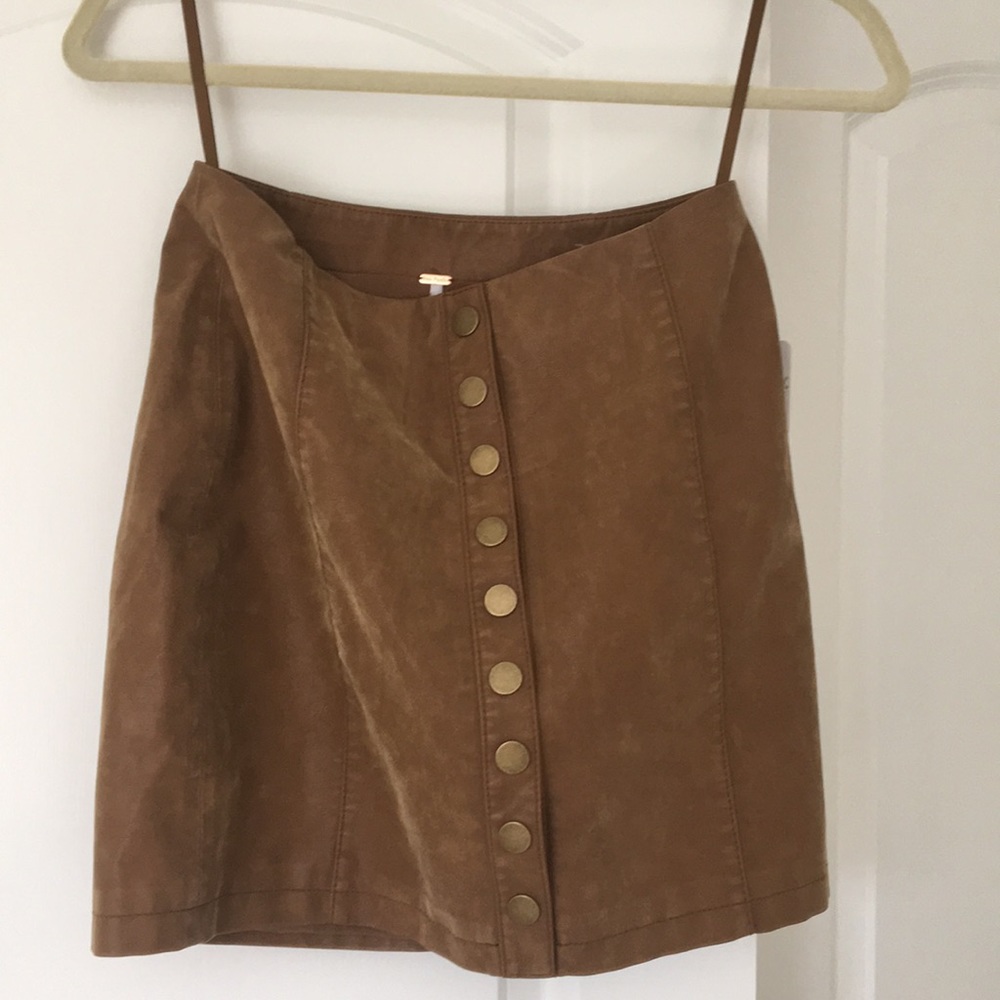 Free People leather skirt